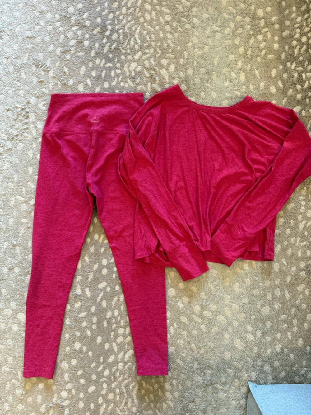 Beyond Yoga Raspberry Pink Lounge Set - Top & Leggings